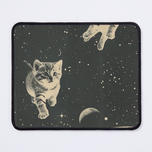 Item preview, Cat Kittens in Space Cute Retro Art Vintage Funny designed and sold by LVTFCOarts.