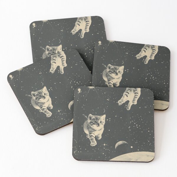 Item preview, Cat Kittens in Space Cute Retro Art Vintage Funny designed and sold by LVTFCOarts.