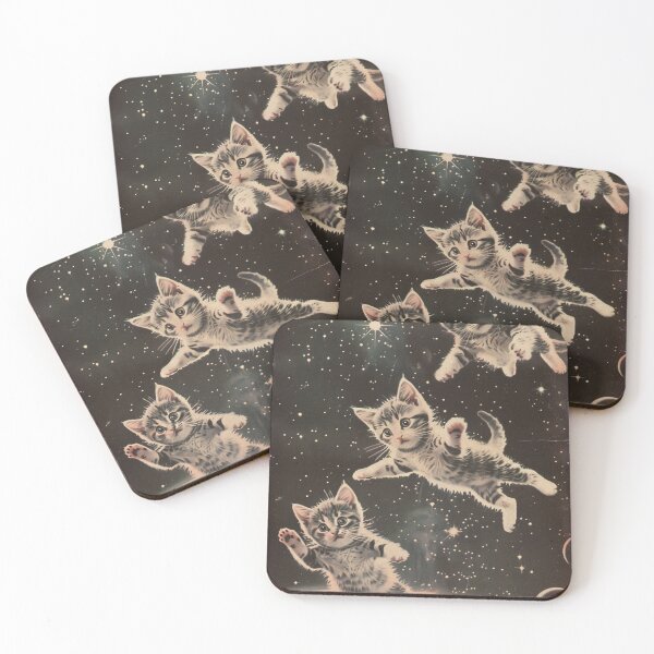 Item preview, Retro Art Kittens Cat in Space Cute Vintage Funny Adorable designed and sold by LVTFCOarts.