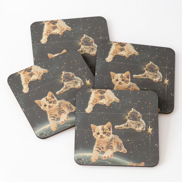 Item preview, Cute Kittens Cat in Space Funny Retro Art Vintage Adorable designed and sold by LVTFCOarts.