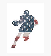 Basketball Number One USA American Flag Photographic Print