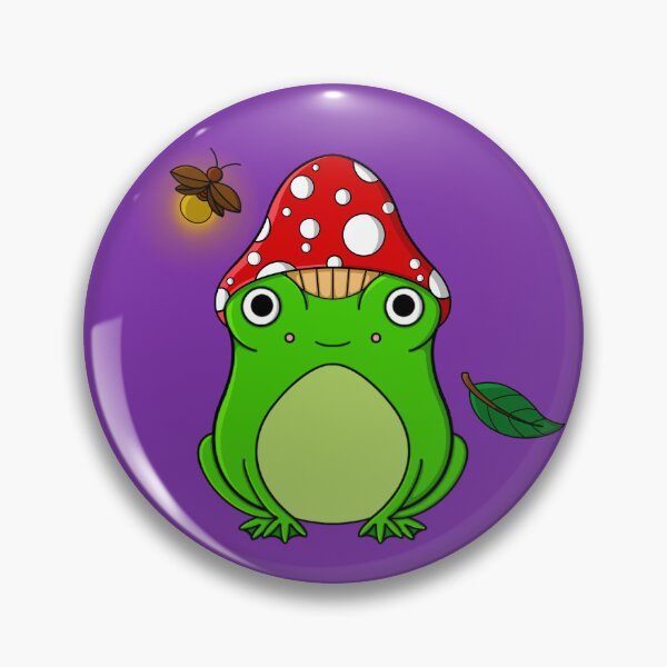 Artikelvorschau, Frosch mit Pilzhut entworfen und verkauft von Skylar Bailey.