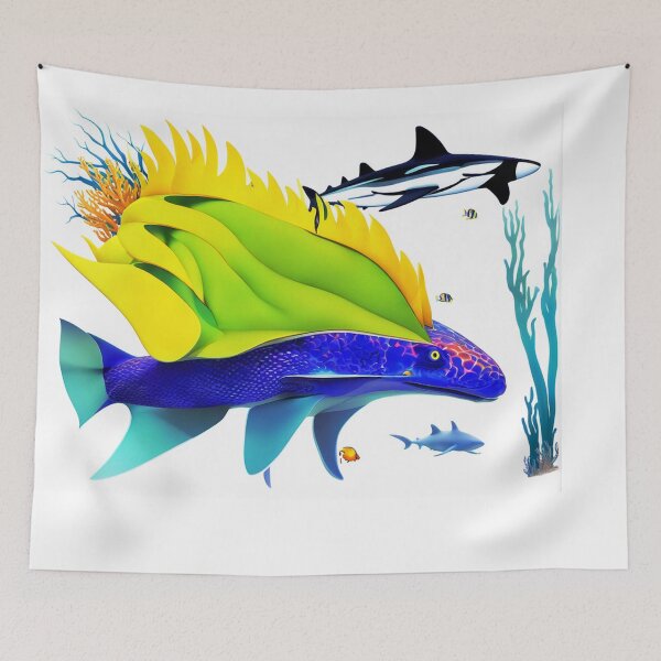 Item preview, SHARKS, ORCAS AND A DIFFERENT FISH designed and sold by glauco54.