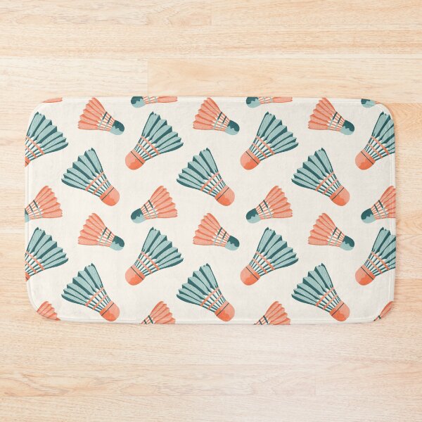Item preview, Orange and teal vintage badminton shuttlecocks designed and sold by Home Cyn Home.