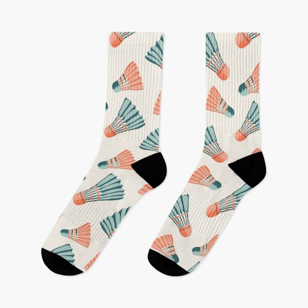 Item preview, Orange and teal vintage badminton shuttlecocks designed and sold by Home Cyn Home.
