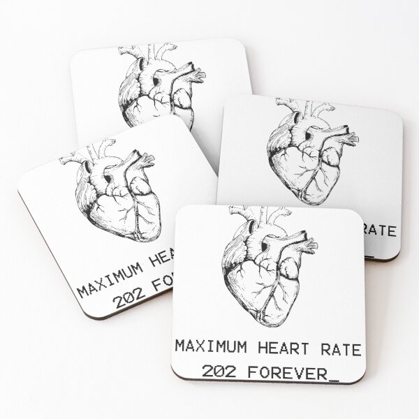 Item preview, Maximum white heart rate 202 forever = 18 forever t-shirts 300dpi designed and sold by SOPIZiLA.
