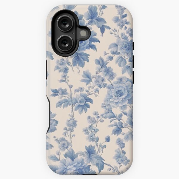 Item preview, French Blue Floral iPhone Case designed and sold by joysdesigns.