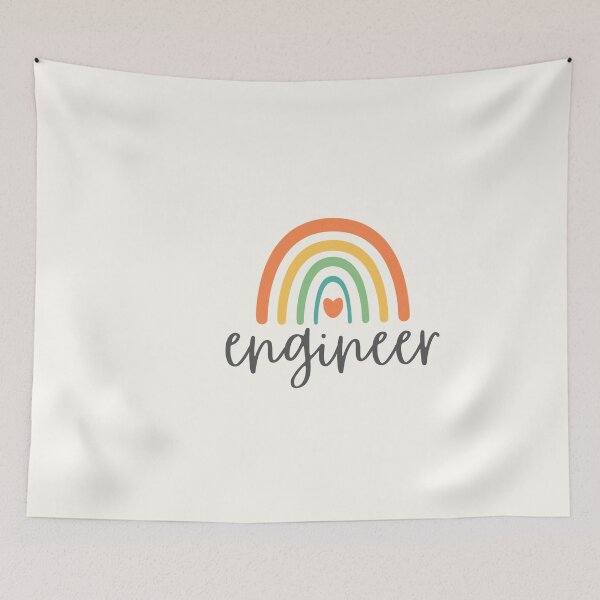 Item preview, Engineer - Colorful Rainbow - Heart - Career designed and sold by patternjp.