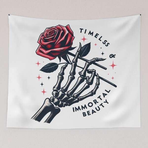 Item preview, Eternal Elegance: Skeleton Hand & Rose designed and sold by Designowner.