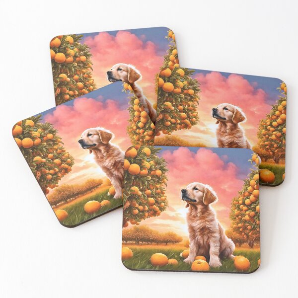 Item preview, Golden Retriever Puppy in Florida Orange Grove designed and sold by Fredster1966.