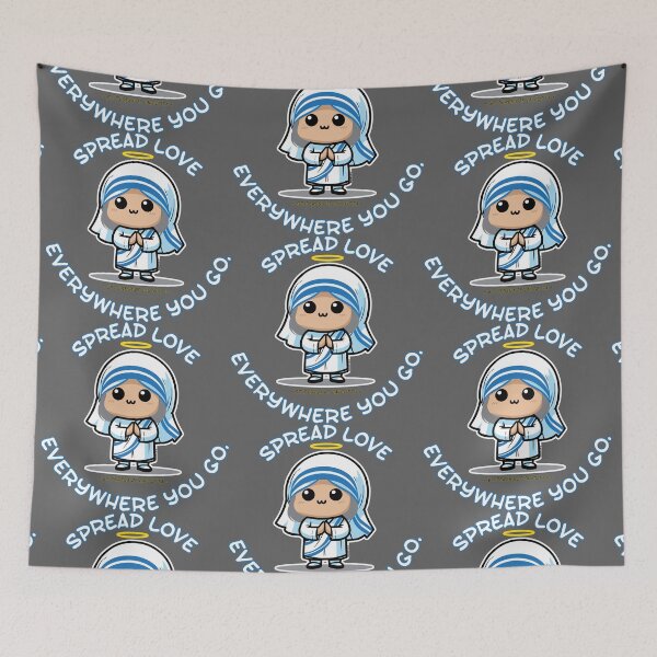 Item preview, Kawaii (Cute) St. Mother Teresa of Calcutta Inspirational Quote designed and sold by artjuniverse.