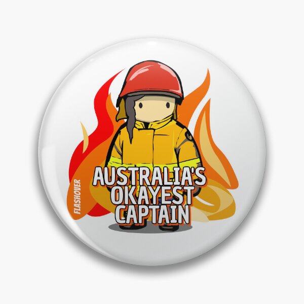 Item preview, Australia's Okayest Captain - Female Dark Hair designed and sold by Flashover.