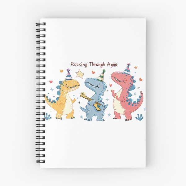 Item preview, Three adorable baby dinosaurs playing guitar and rocking through ages designed and sold by wildpiksel.
