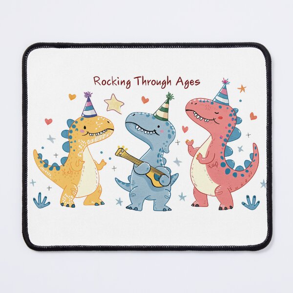 Item preview, Three adorable baby dinosaurs playing guitar and rocking through ages designed and sold by wildpiksel.