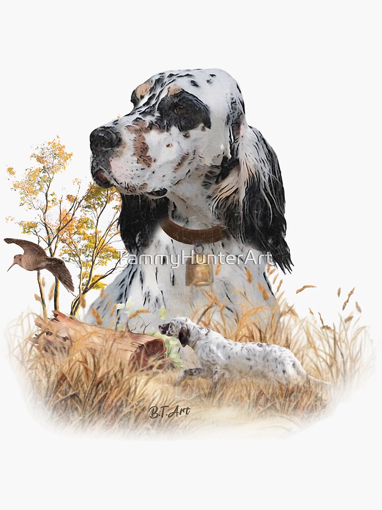 Tri Color English Setter Tri Color English Setter Art, Woodcock