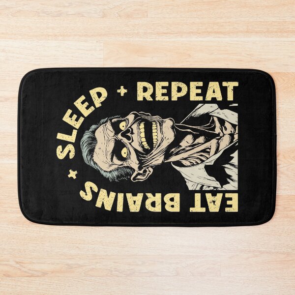 Item preview, Eat Brains Sleep Repeat Funny Zombie Horror Halloween designed and sold by GrandeDuc.