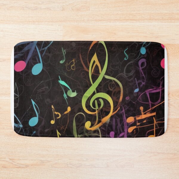 Item preview, Musical notes flowing pattern print design  designed and sold by Anshu3813.