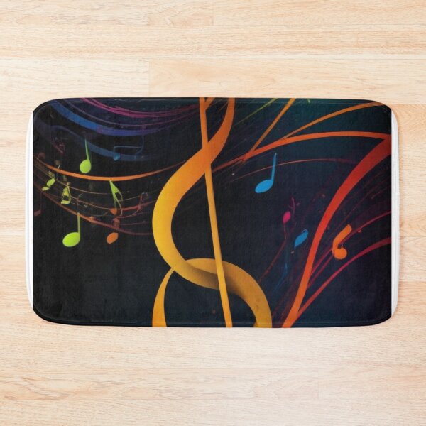 Item preview, Musical notes flowing pattern print design  designed and sold by Anshu3813.