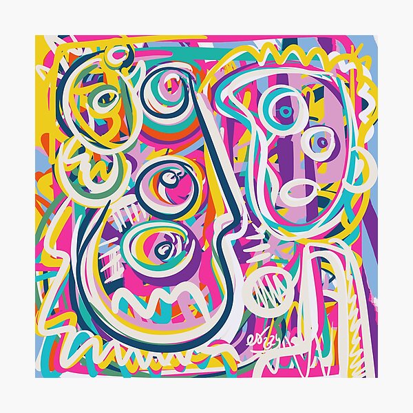 Item preview, Tribal Pop Colorful Graffiti of Love designed and sold by Emmanuel Signorino.