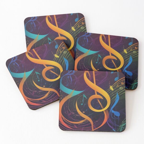 Item preview, Musical notes flowing pattern print design  designed and sold by Anshu3813.