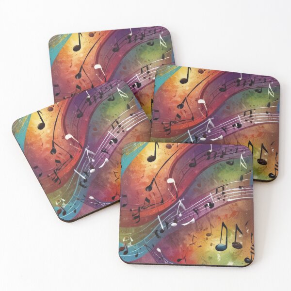 Item preview, Musical notes flowing pattern print design  designed and sold by Anshu3813.
