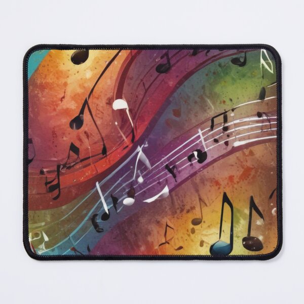 Item preview, Musical notes flowing pattern print design  designed and sold by Anshu3813.