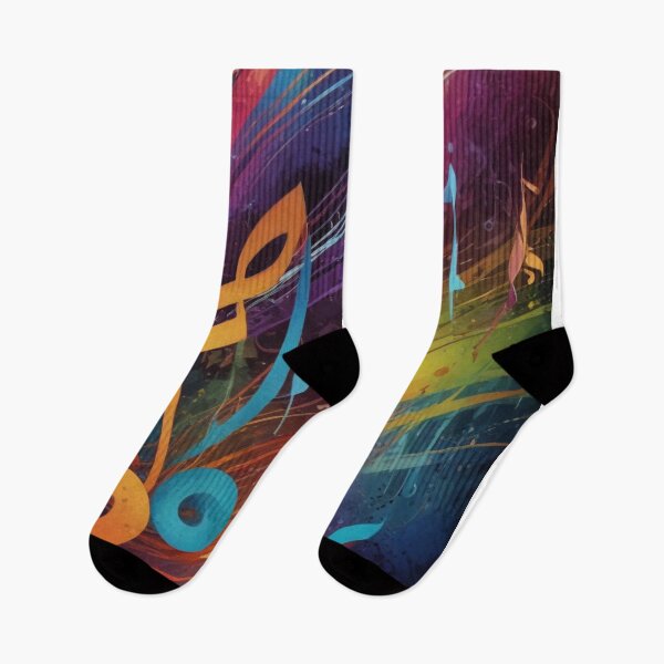 Item preview, Musical notes flowing pattern print design  designed and sold by Anshu3813.