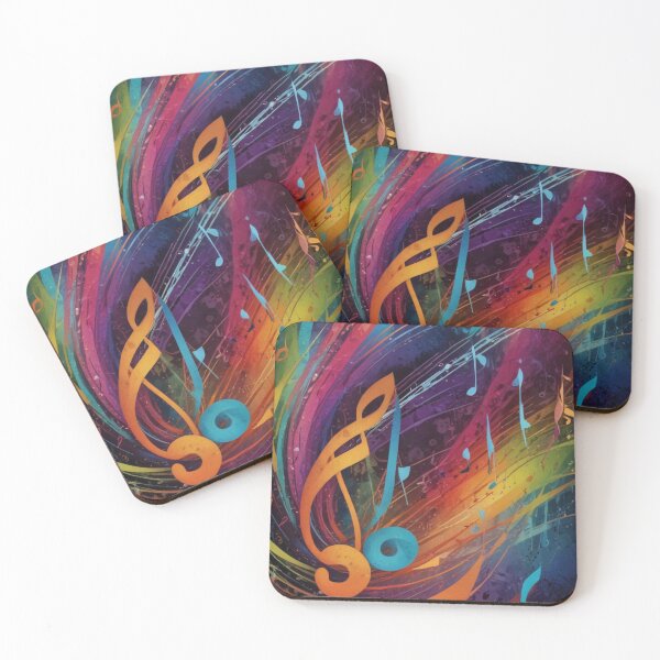 Item preview, Musical notes flowing pattern print design  designed and sold by Anshu3813.