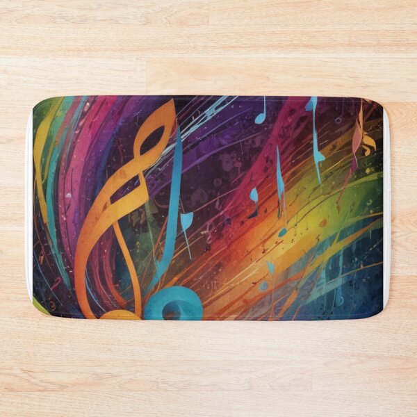 Item preview, Musical notes flowing pattern print design  designed and sold by Anshu3813.