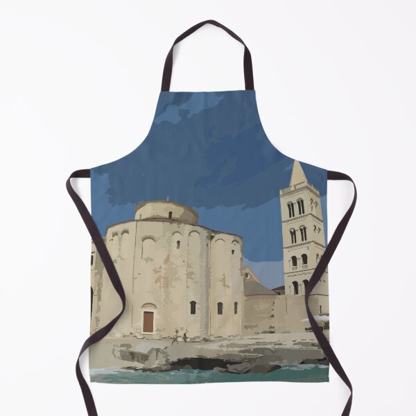 Item preview, Zadar Saint Donatus Church Art Print - Vintage Style Croatian Coastal City Illustration designed and sold by ramonascarlett.