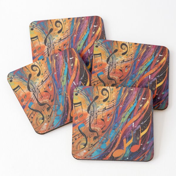 Item preview, Musical notes flowing pattern print design  designed and sold by Anshu3813.
