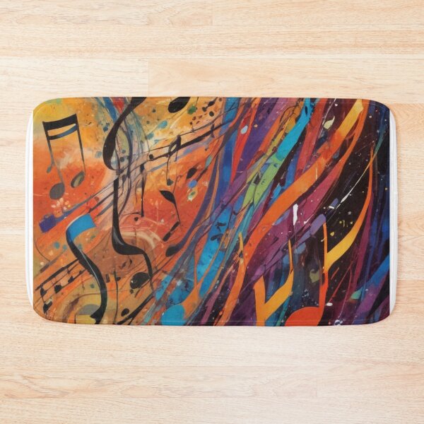 Item preview, Musical notes flowing pattern print design  designed and sold by Anshu3813.