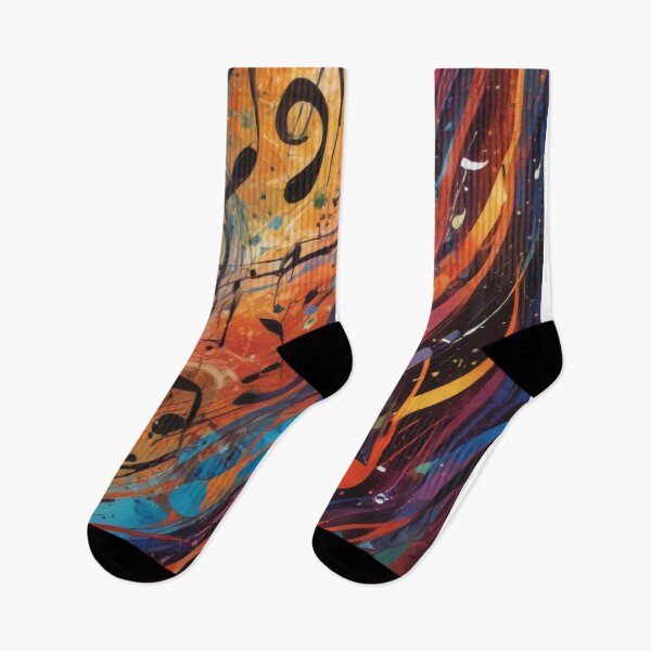 Item preview, Musical notes flowing pattern print design  designed and sold by Anshu3813.