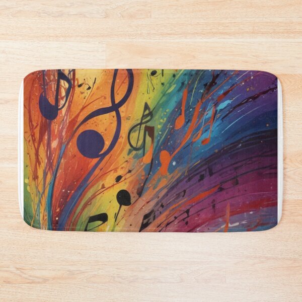 Item preview, Musical notes flowing pattern print design  designed and sold by Anshu3813.