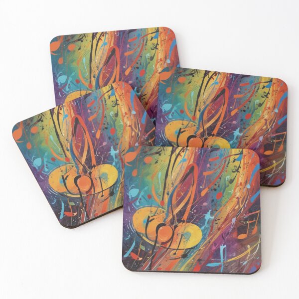 Item preview, Musical notes flowing pattern print design designed and sold by Anshu3813.