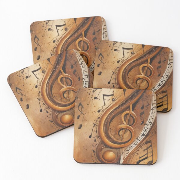 Item preview, Musical notes flowing pattern print design  designed and sold by Anshu3813.