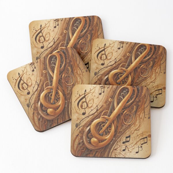 Item preview, Musical notes flowing pattern print design  designed and sold by Anshu3813.