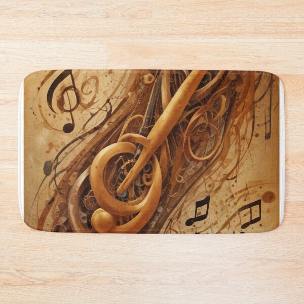 Item preview, Musical notes flowing pattern print design  designed and sold by Anshu3813.