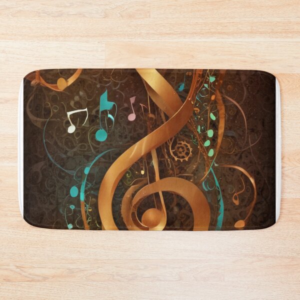 Item preview, Musical notes flowing pattern print design  designed and sold by Anshu3813.