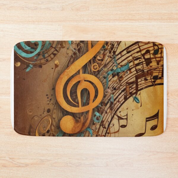 Item preview, Musical notes flowing pattern print design  designed and sold by Anshu3813.