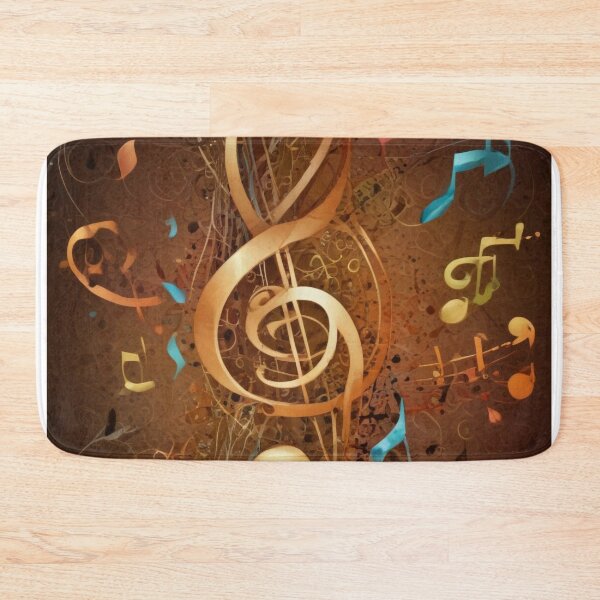 Item preview, Musical notes flowing pattern print design designed and sold by Anshu3813.