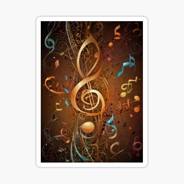 Item preview, Musical notes flowing pattern print design designed and sold by Anshu3813.