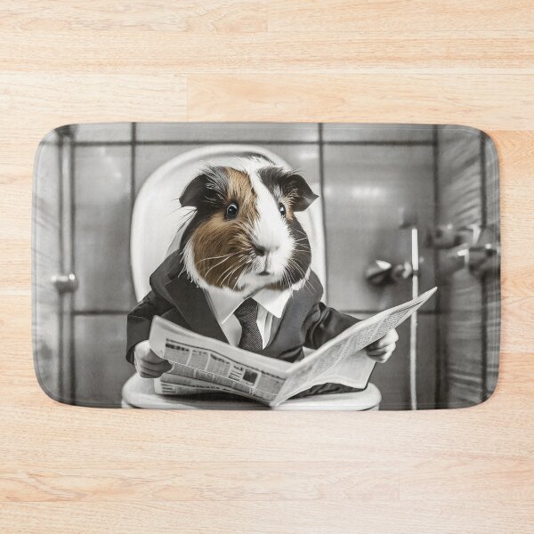 Item preview, Guinea Pig Sitting on the Toilet Art designed and sold by ConfettiSkyArt.
