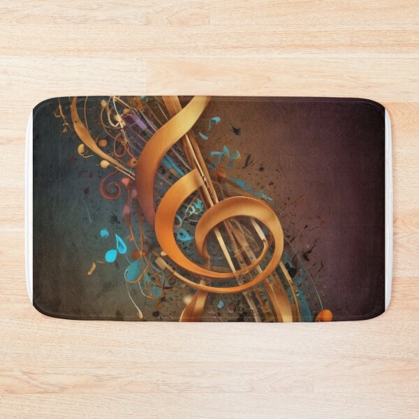 Item preview, Musical notes flowing pattern print design  designed and sold by Anshu3813.