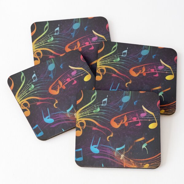 Item preview, Musical notes flowing pattern print design  designed and sold by Anshu3813.