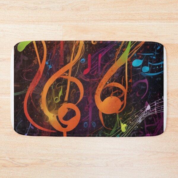 Item preview, Musical notes flowing pattern print design  designed and sold by Anshu3813.