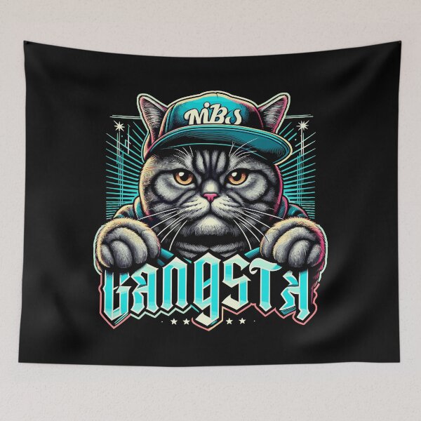 Item preview, BKH British Shorthair Cat Tabby Gangsta Gangster Gift designed and sold by Pineapple-Tree.