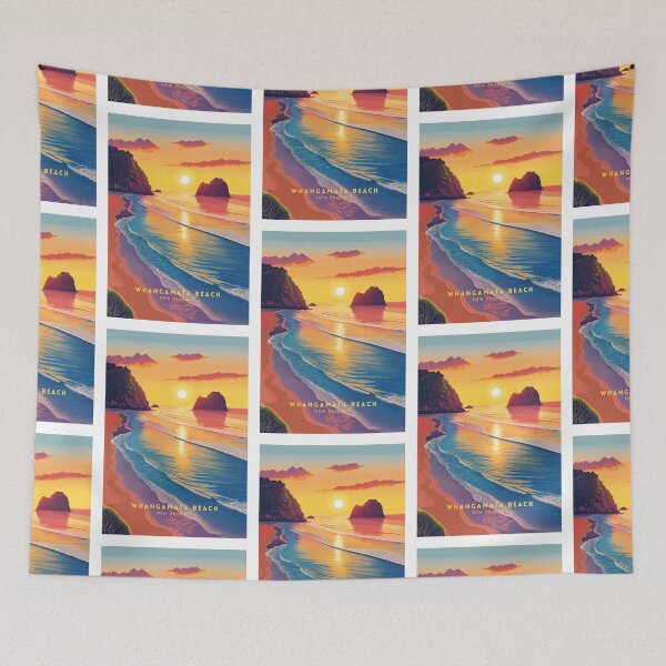 Item preview, Whangamata Beach Waves: New Zealand designed and sold by NeuralVibe.
