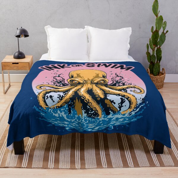 Item preview, Ink Or Swim | Octopus Tattoo Quote designed and sold by TMBTM.