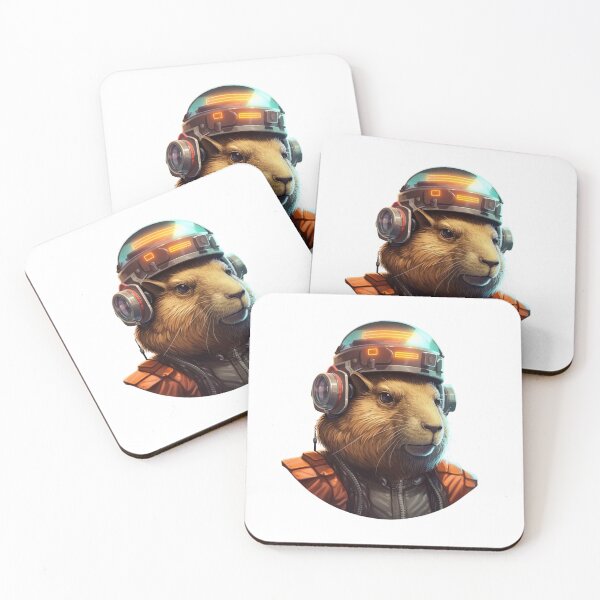 Item preview, Cyber Capybara // Capybara // cool animal // Cyber Animal // Future animal art // Animal Warrior // Animal cute art designed and sold by SMARTKIT  DESIGNAGENCY.